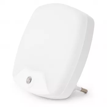 ENTAC luce notturna 0,5W quadrata bianco caldo con sensore crepuscolare
