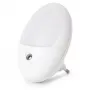 ENTAC luce notturna LED 0,5W ovale bianco caldo con sensore crepuscolare