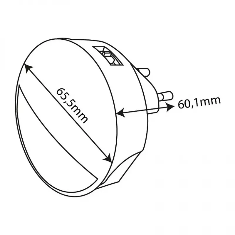 ENTAC luce notturna 0,8W CDS sensore crepuscolare (senza sensore PIR)