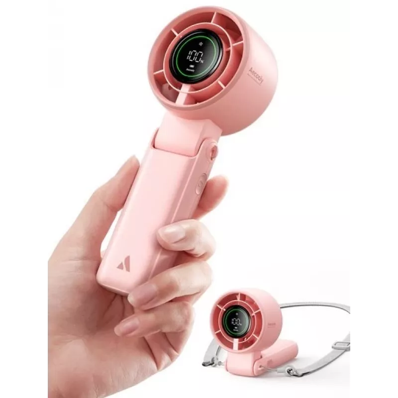 AEL Aecooly Halo 02 ventilatore portatile a mano, rosa