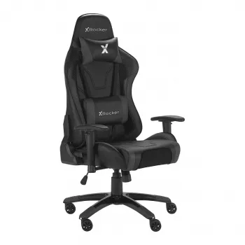 X Rocker sedia da gaming nera braccioli 3D cuscini comfort 100kg