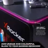 X Rocker comodino da gaming con illuminazione LED RGB, grigio/rosso