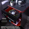 X Rocker comodino da gaming con illuminazione LED RGB, grigio/rosso
