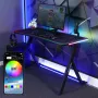 X Rocker Lumio scrivania da gaming RGB con illuminazione LED e tappetino mouse