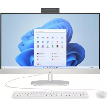 HP 27-cr0501ng All-in-One PC 27 inch, AMD Ryzen 5 7520U, 8 GB RAM, 512 GB SSD, Snow White