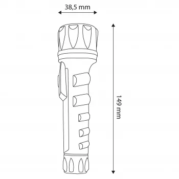 Torcia LED ENTAC EFL-2AA-PL 2xAA ABS plastica nero 30 lumen