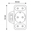Adattatore da parete ENTAC 2x Euro 1x Schuko con interruttore bianco