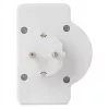 Adattatore da parete ENTAC 2x Euro 1x Schuko con interruttore bianco