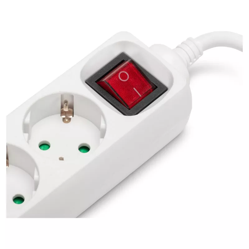 Ciabatta ENTAC 3 prese con USB 1,5m interruttore bianco