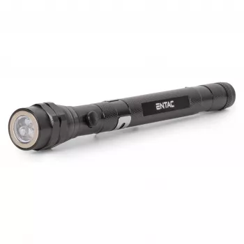 Torcia LED ENTAC EFL-1W-FLEX-ALU 1W con collo telescopico, alluminio, nero