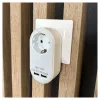 Adattatore da parete ENTAC con 2x USB-A bianco