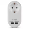 Adattatore da parete ENTAC con 2x USB-A bianco