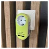 Adattatore da parete ENTAC con 2x USB-A lime