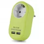Adattatore da parete ENTAC con 2x USB-A lime