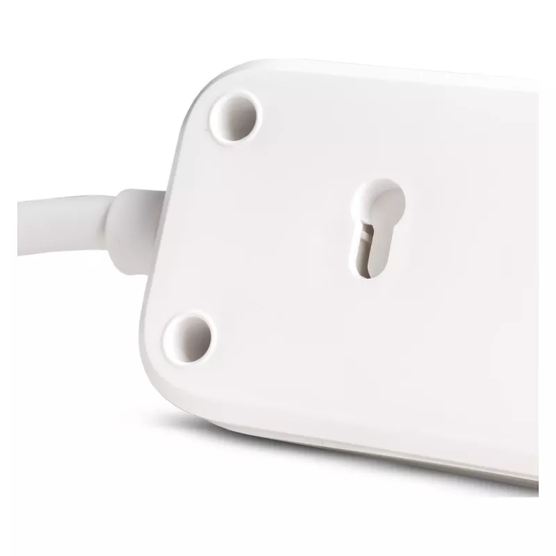 ENTAC Ciabatta 4 prese con 1x USB-A e 1x USB-C, 1,5 m bianca