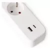 ENTAC Ciabatta 4 prese con 1x USB-A e 1x USB-C, 1,5 m bianca
