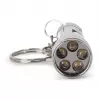ENTAC Portachiavi torcia 5 LED argento