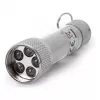 ENTAC Portachiavi torcia 5 LED argento