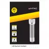 ENTAC Portachiavi torcia 5 LED argento