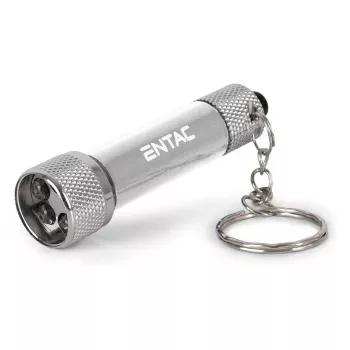 ENTAC Portachiavi torcia 5 LED argento