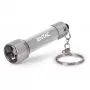 ENTAC Portachiavi torcia 5 LED argento