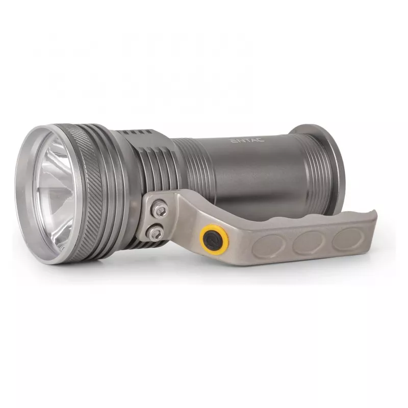 ENTAC Torcia LED 5W T6 alluminio 2x18650 incl. caricabatterie da rete