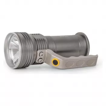 ENTAC Torcia LED 5W T6 alluminio 2x18650 incl. caricabatterie da rete