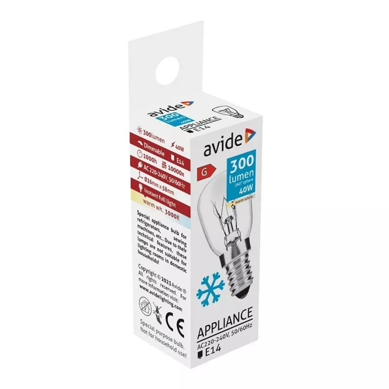 Avide Lampadina alogena 300lm 40W E14 bianco caldo 3000K - candela C35