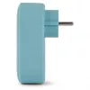 ENTAC Adattatore da presa con 2x USB-A blu