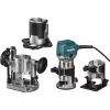 Makita RT0702CX3J fresatrice rifilatrice 710W pinza 8mm con 3 basi valigetta MAKPAC