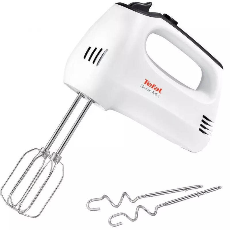 TEFAL HT3101 QuickMix Frullatore a mano, 300 W, 5 velocità, Turbo, bianco