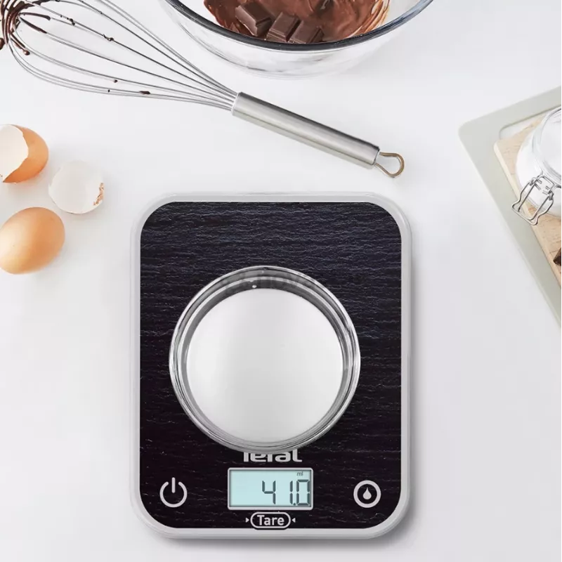 TEFAL Bilancia da cucina BC50D2V0 Optiss - LCD digitale, capacità 5 kg, nero
