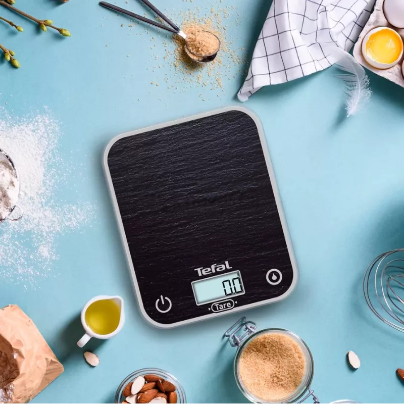 TEFAL Bilancia da cucina BC50D2V0 Optiss - LCD digitale, capacità 5 kg, nero