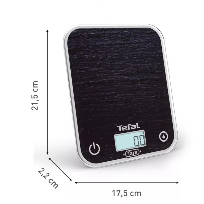 TEFAL Bilancia da cucina BC50D2V0 Optiss - LCD digitale, capacità 5 kg, nero