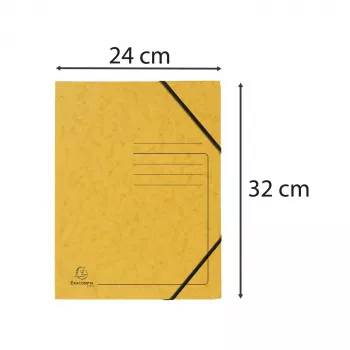 Exacompta Colorspan Cartella con elastico A4 giallo 355 g/m² senza alette