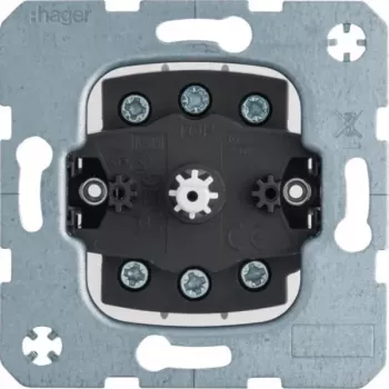 Hager WDE384203 Interruttore rotativo da incasso 2 poli per tapparelle con funzione a pulsante/rastrello