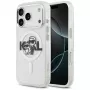 Karl Lagerfeld IML Glitter Karl & Choupette Sketch Logo Cover MagSafe per iPhone 17 Pro, Trasparente