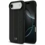 Mercedes-Benz custodia in pelle Laurel Leaves Stripes MagSafe per iPhone Air, nera