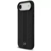 Mercedes-Benz custodia in pelle Laurel Leaves Stripes MagSafe per iPhone Air, nera
