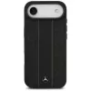 Mercedes-Benz custodia in pelle Laurel Leaves Stripes MagSafe per iPhone Air, nera