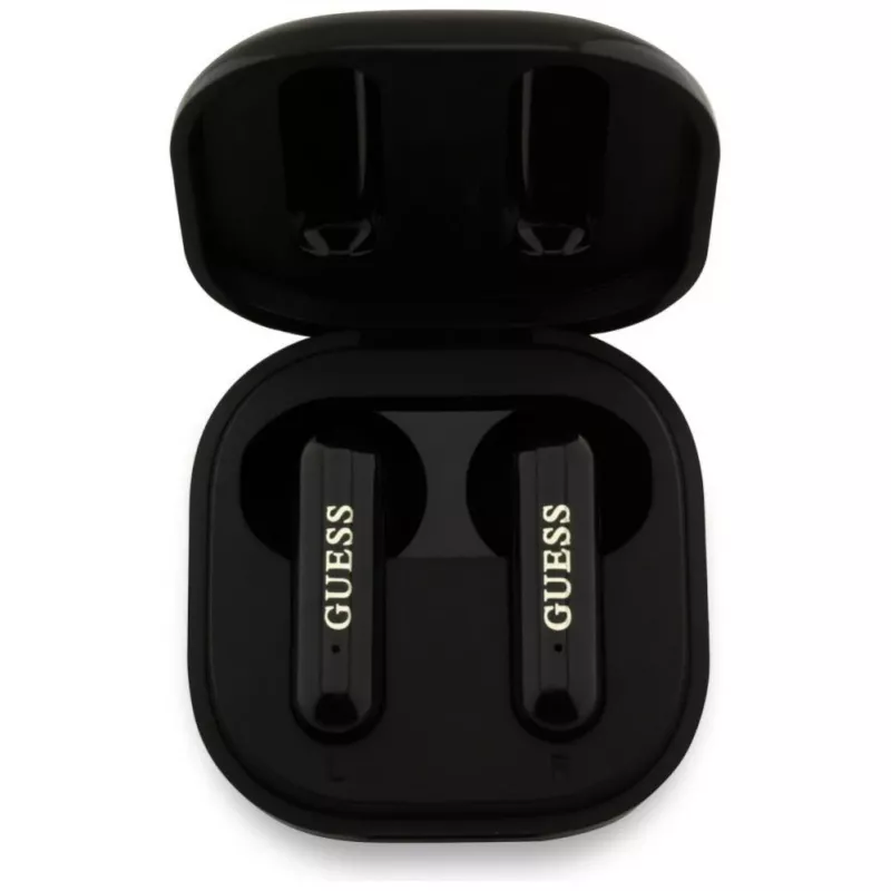 Guess 4G Metal Logo auricolari Bluetooth True Wireless Stereo con custodia di ricarica (nero)