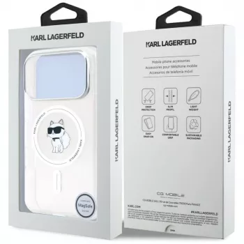 Karl Lagerfeld IML Choupette Cover MagSafe per Apple iPhone 17 Pro Max, Trasparente