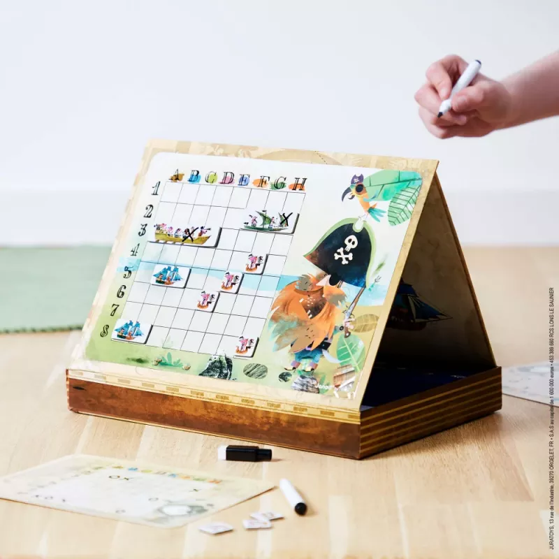 Janod Statki set giocattolo da bagno - 3 barche in gomma naturale per bambini piccoli