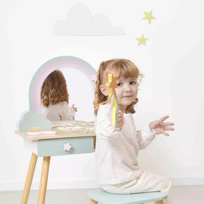 Janod Grande trucco in legno con accessori unicorno 3+