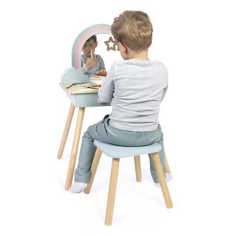 Janod Grande trucco in legno con accessori unicorno 3+
