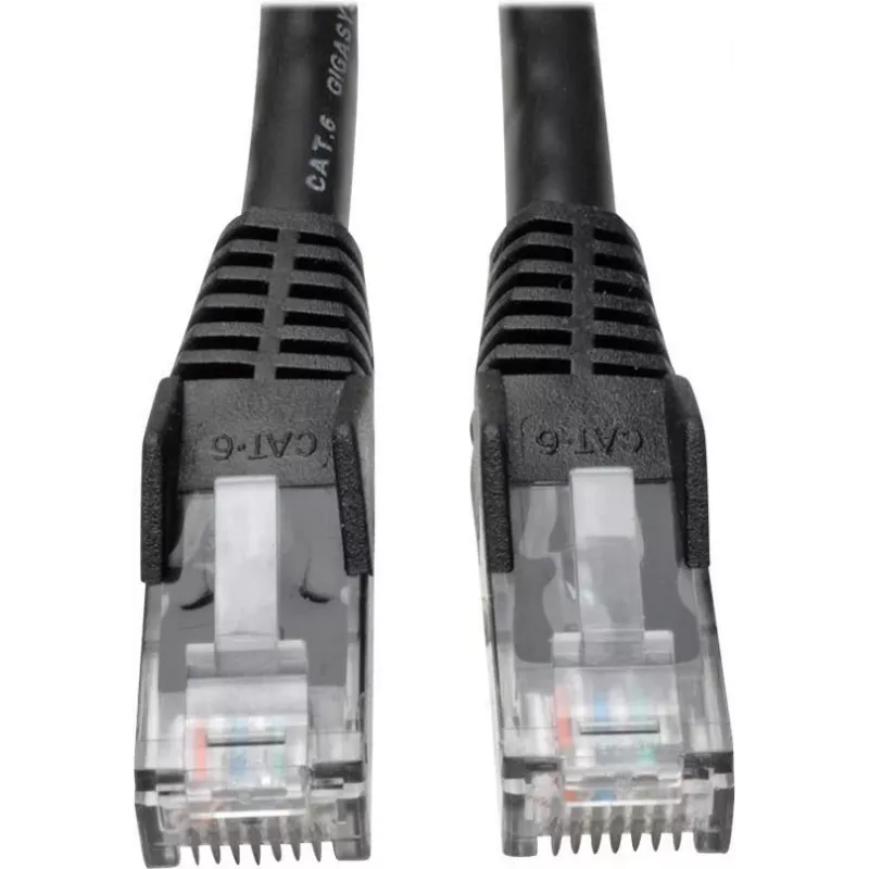 Tripp cavo patch Cat6 Gigabit snagless stampato RJ45 M/M nero 25ft