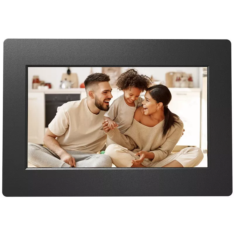 AGFAPHOTO APF700 cornice digitale Wi-Fi 7 pollici con 32 GB di memoria, touchscreen IPS-LCD, sensore di movimento, rotazione automatica, nero