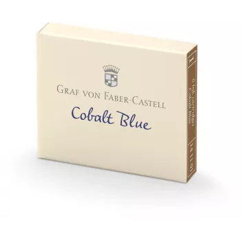FABER-CASTELL cartucce d'inchiostro Graf von Faber-Castell blu cobalto confezione da 6 (141101)