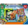 RAVENSBURGER puzzle per bambini PAW Patrol 3 Dino Movie (3 x 49 pezzi)