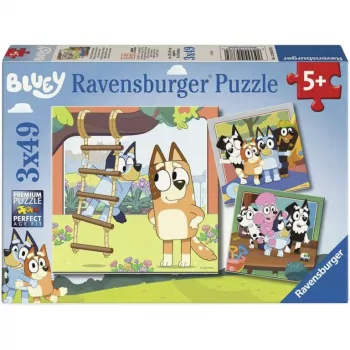 RAVENSBURGER puzzle per bambini Bluey - Creating Memories (3 x 49 pezzi)